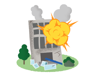 画像：破裂・爆発